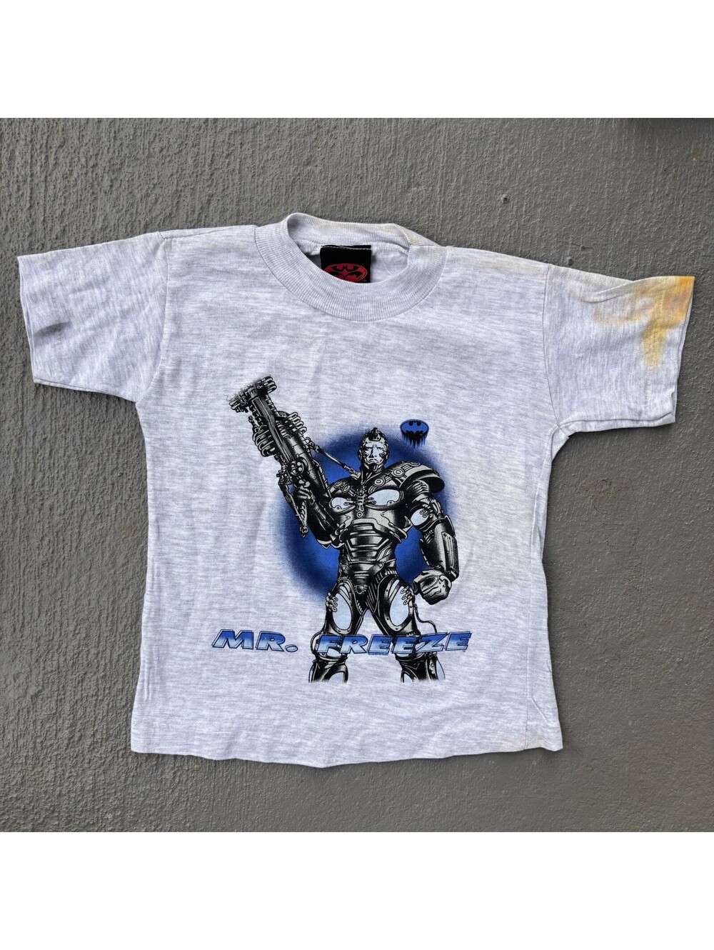 Vintage 90s Mr Freeze Batman 1997 KIDS Shirt 4T Deaf stock